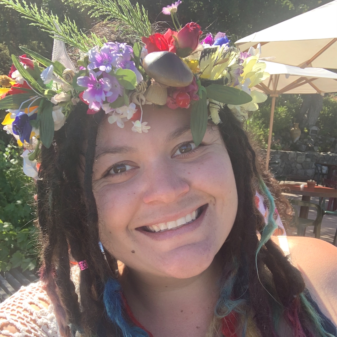 Alexis Acosta portrait with flower crown