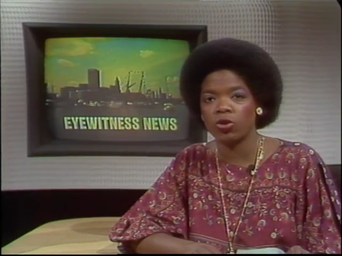 Screenshot of Oprah Winfrey anchoring WJZ-TV's "Eyewitness News" broadcast in 1978. All images courtesy of MARMIA.