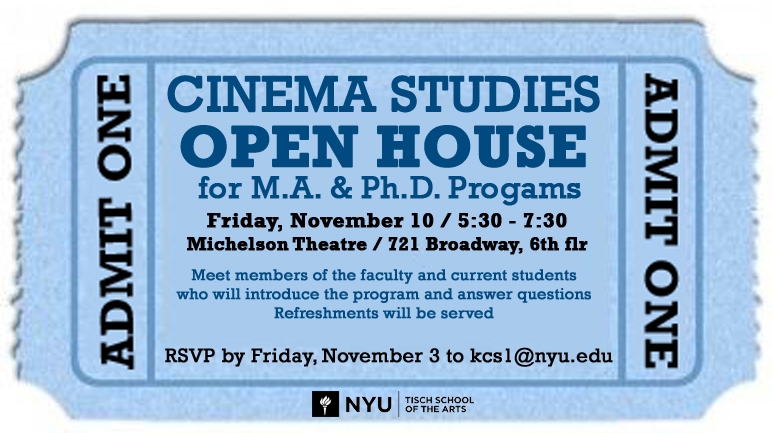 Cinema Studies Open House