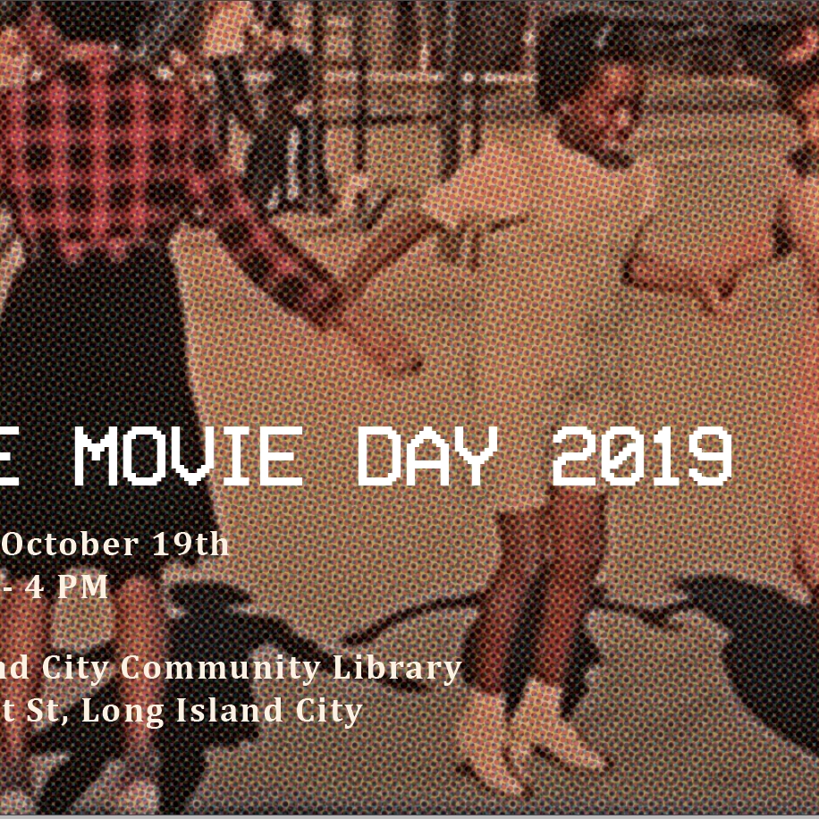 Three girls playing jump rope. Text reads: Home Movie Day 2019