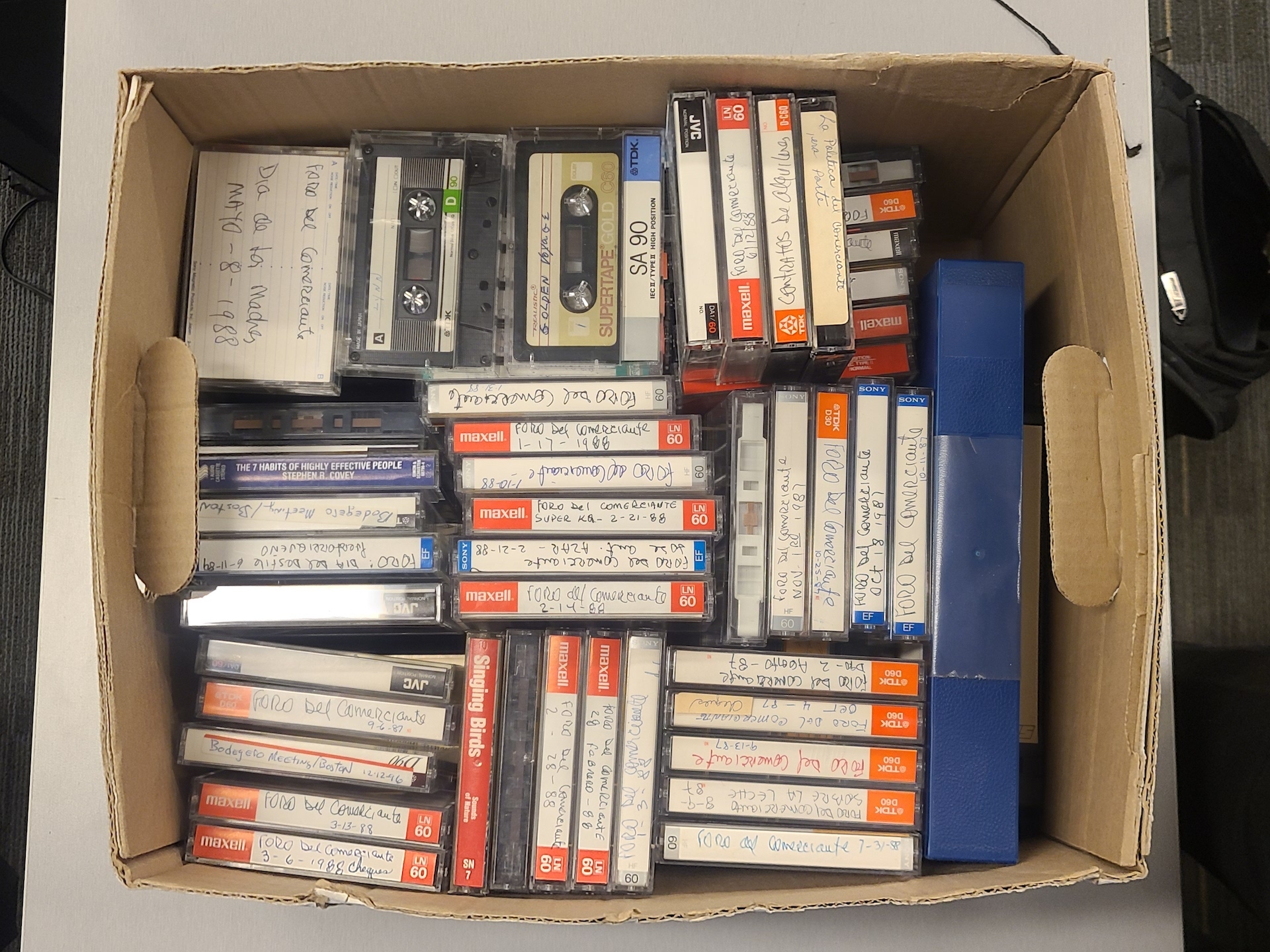 box of tapes