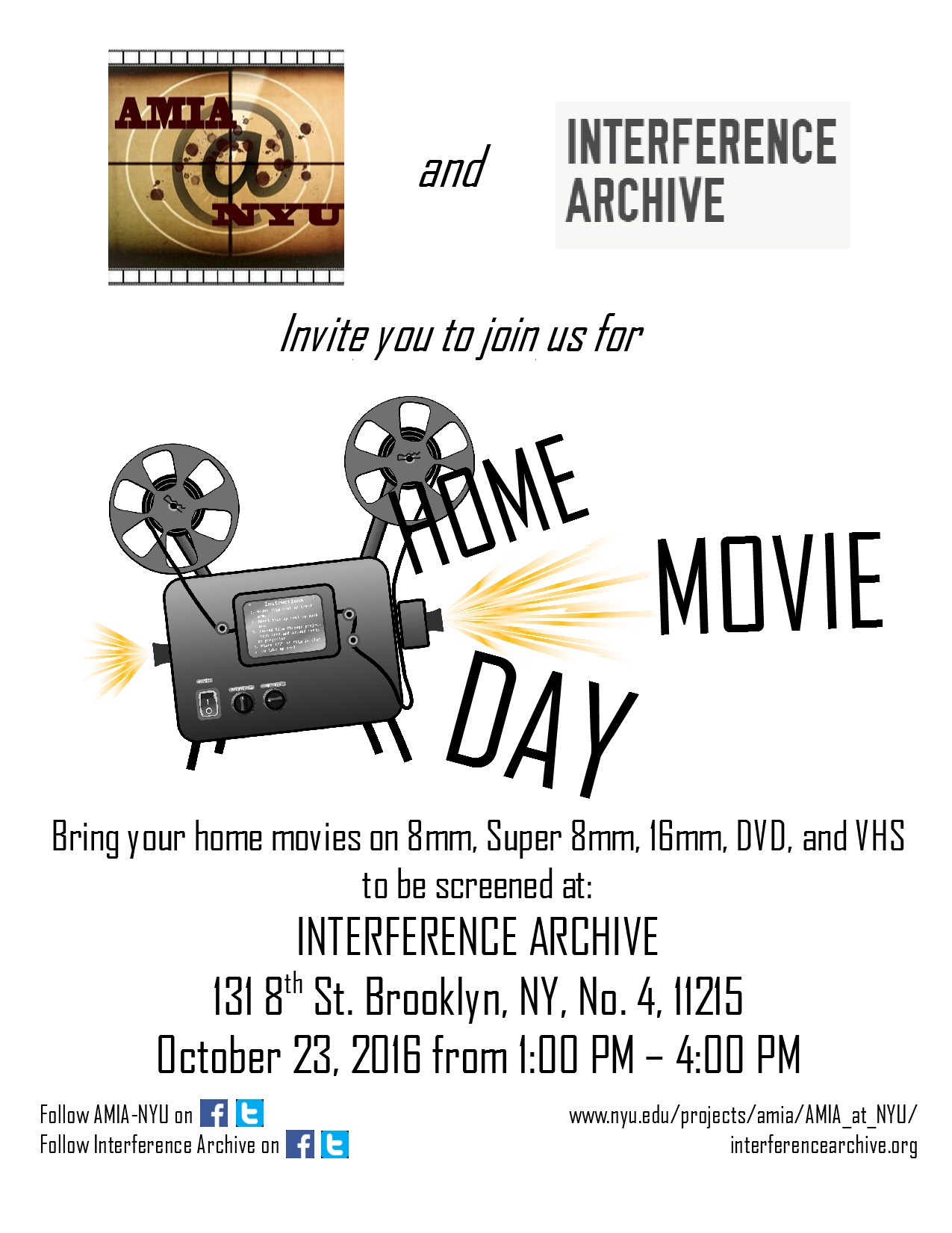 Home Movie Day Flyer