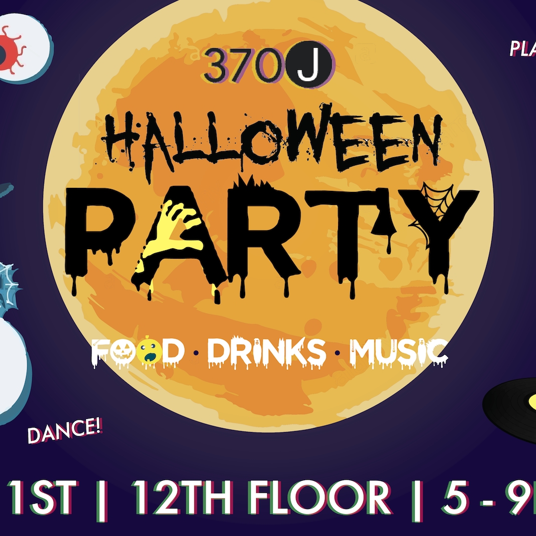 Flyer for 370J Halloween Party