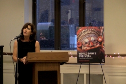 Visiting Associate Artist Patricia Leigh Beaman, teacher of Dance History at NYU Tisch School of the Arts, at the launch of her new book World Dance Cultures; From Ritual to Spectacle. 