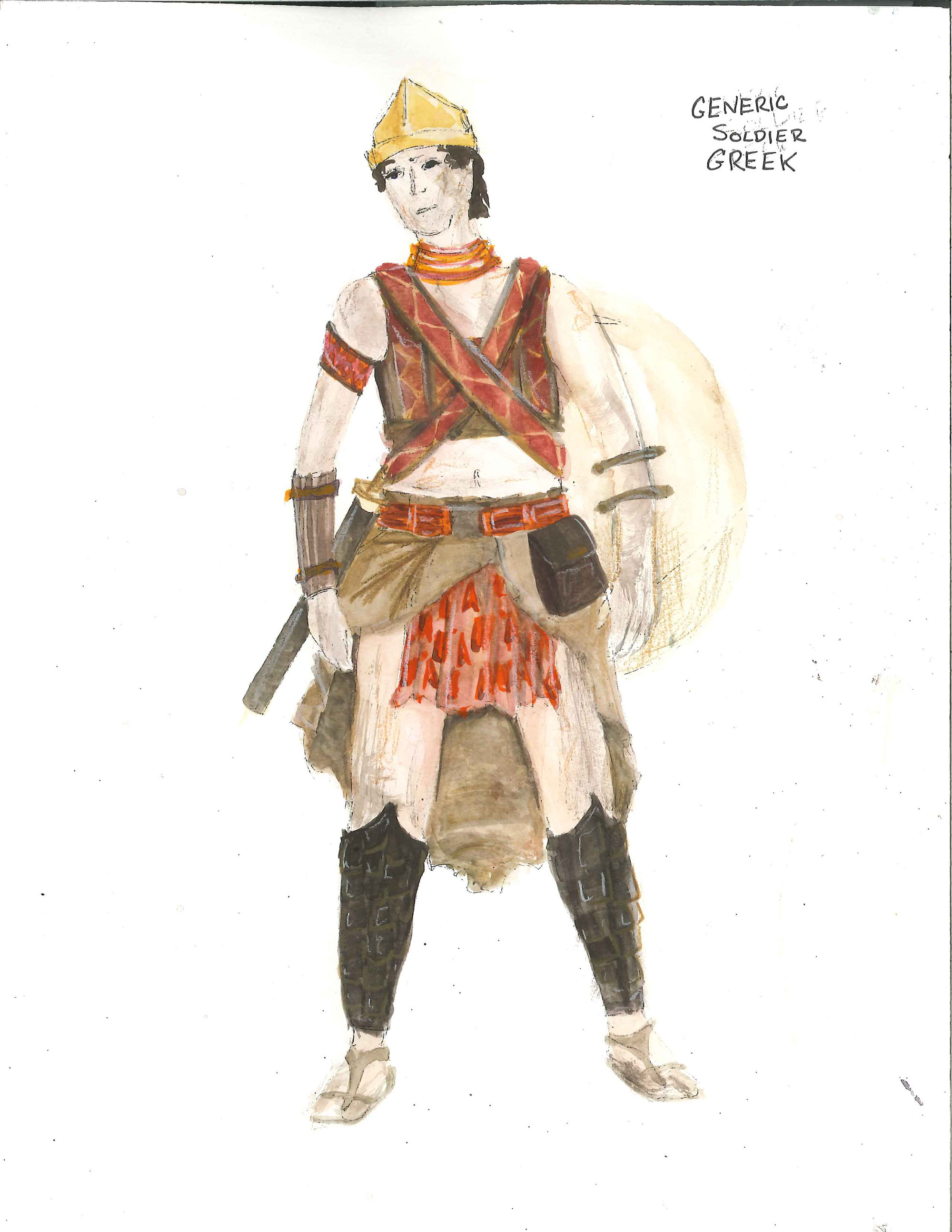 Costume Sketch for Troilus and Cressida