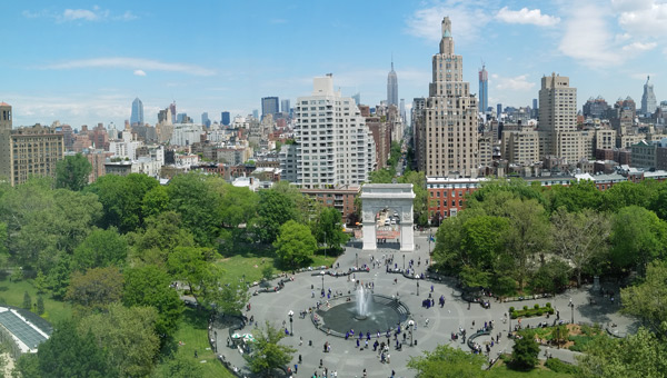 Washington Square Park, as seen from NYU Kimmel Center