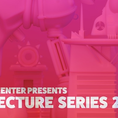 Pink castle overview poster for the 2018 NYU Game Center Lecture Series