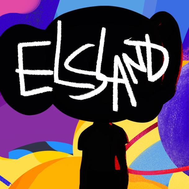 Graffit-esque poster for Elsland a game for the Big Screens Show