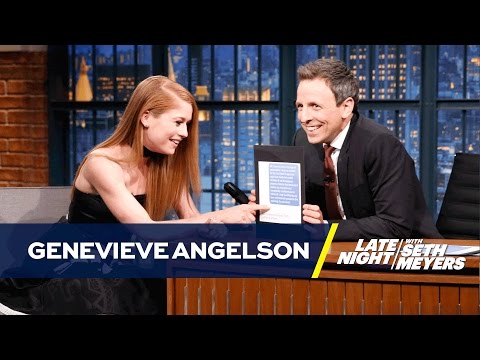 Genevieve Angelson on Late Night with Seth Meyers