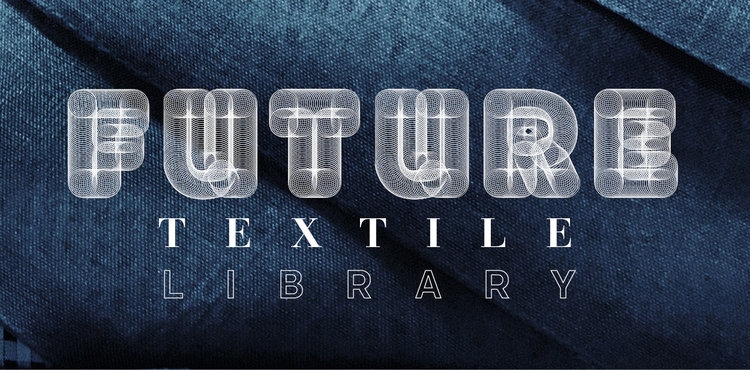 jeans material with logotype of Future Textile Library
