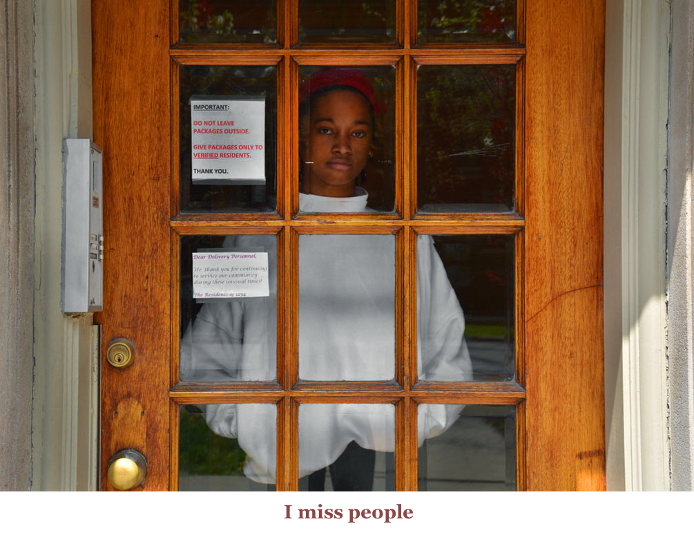 photo of person at door