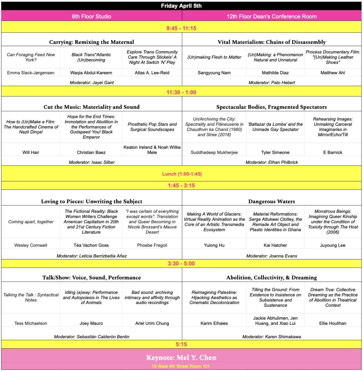 CRS Conference Schedule dDay 1