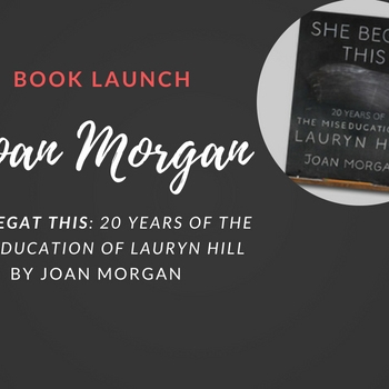 photo of Joan Morgan inset along with an inset of her new book 