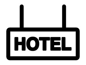 Clip art of a hotel sign
