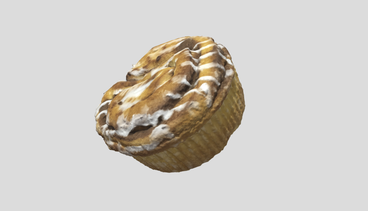 screenshot of a 3d rendered image of a pastry