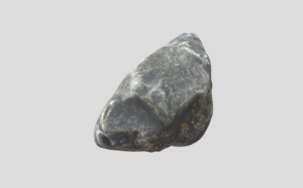 screenshot of a 3D rendered rock