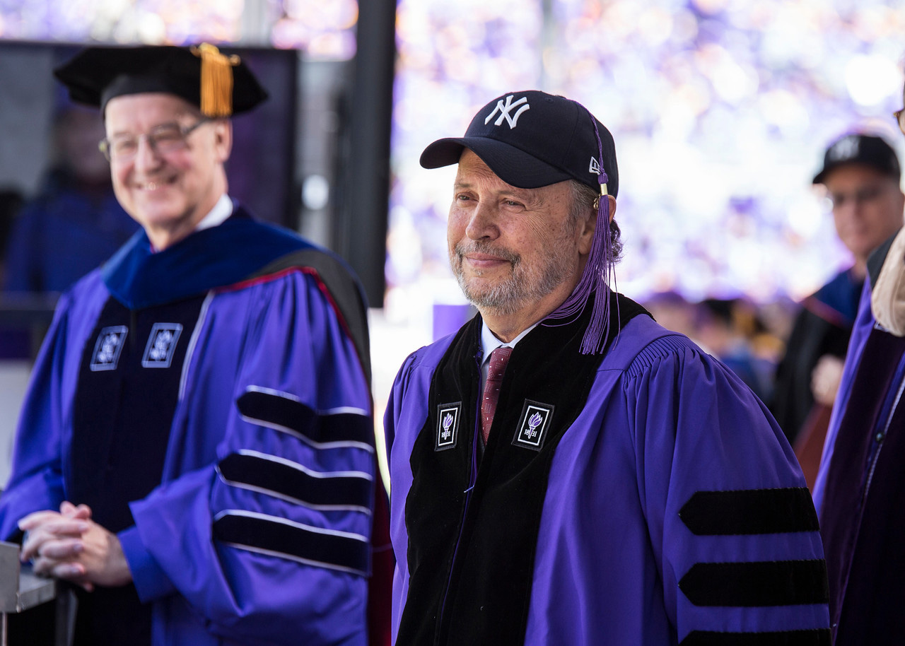 Andrew Hamilton and Billy Crystal at Commencement 2016