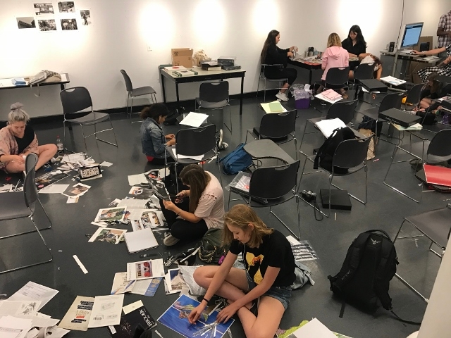 Tisch Summer High School Photography students working on their class projects.