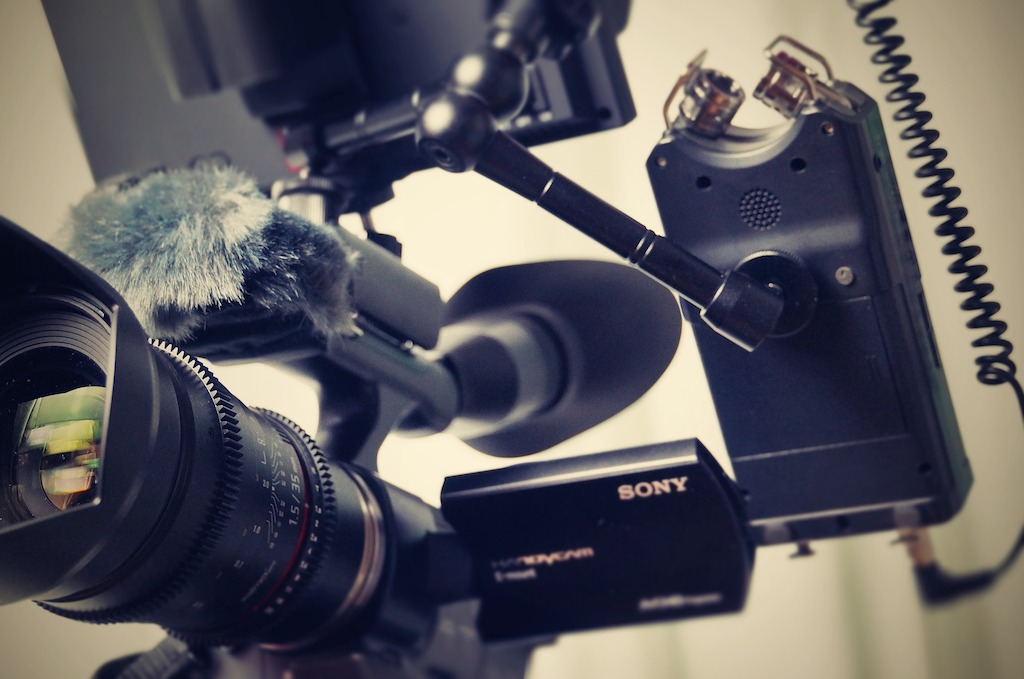 close-up image of a Sony digital film camera