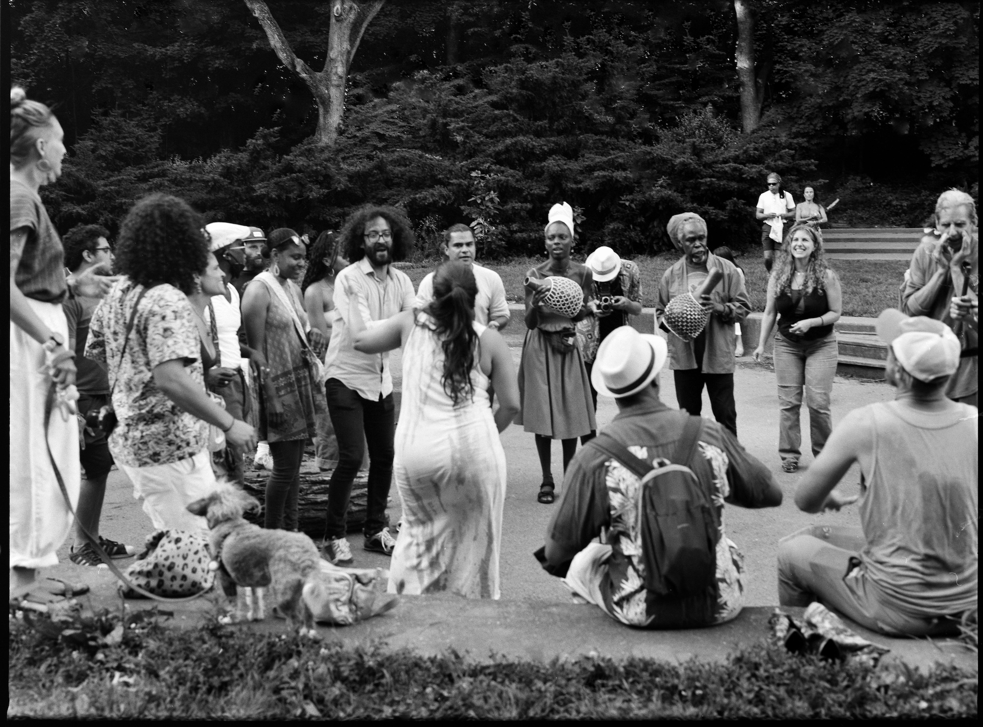 Photo of a drum circle from a project by Luis Rincon Alba