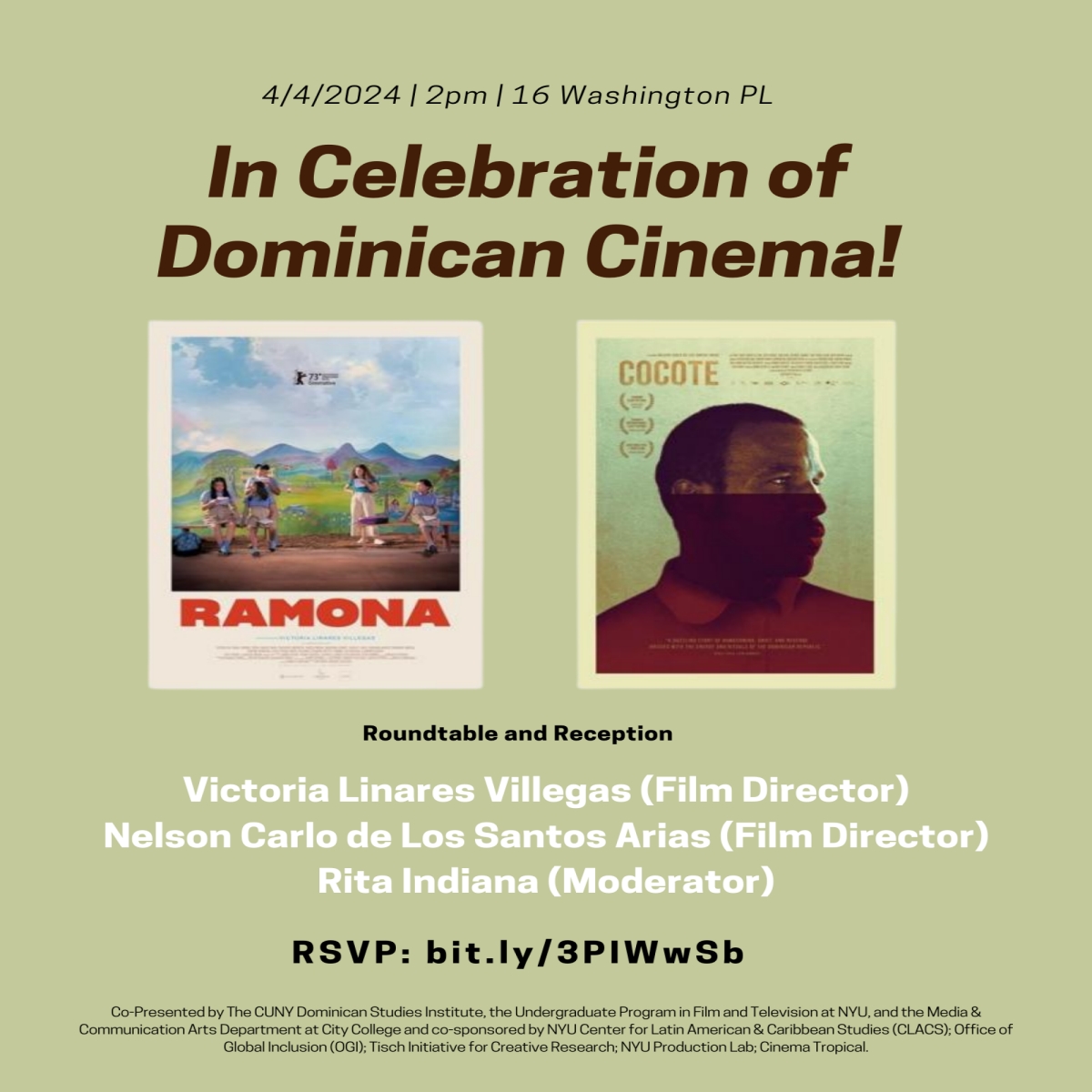 Flyer for In Celebration of Dominican Cinema event