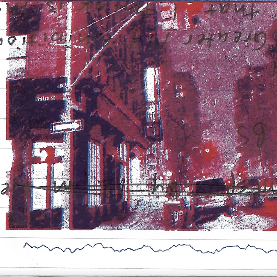 A risograph print of Mulberry Street