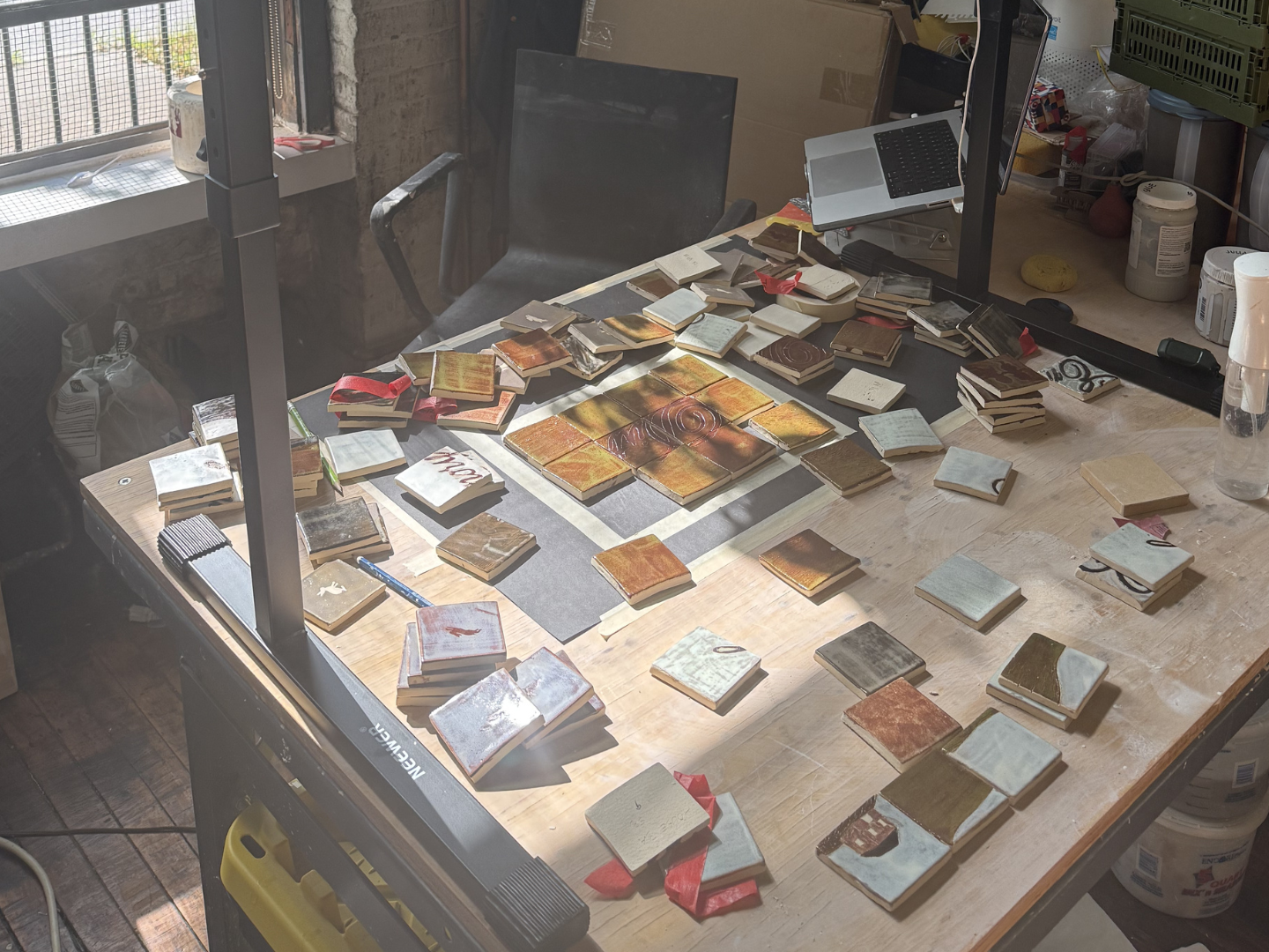 Behind-the-scene photos to see her process