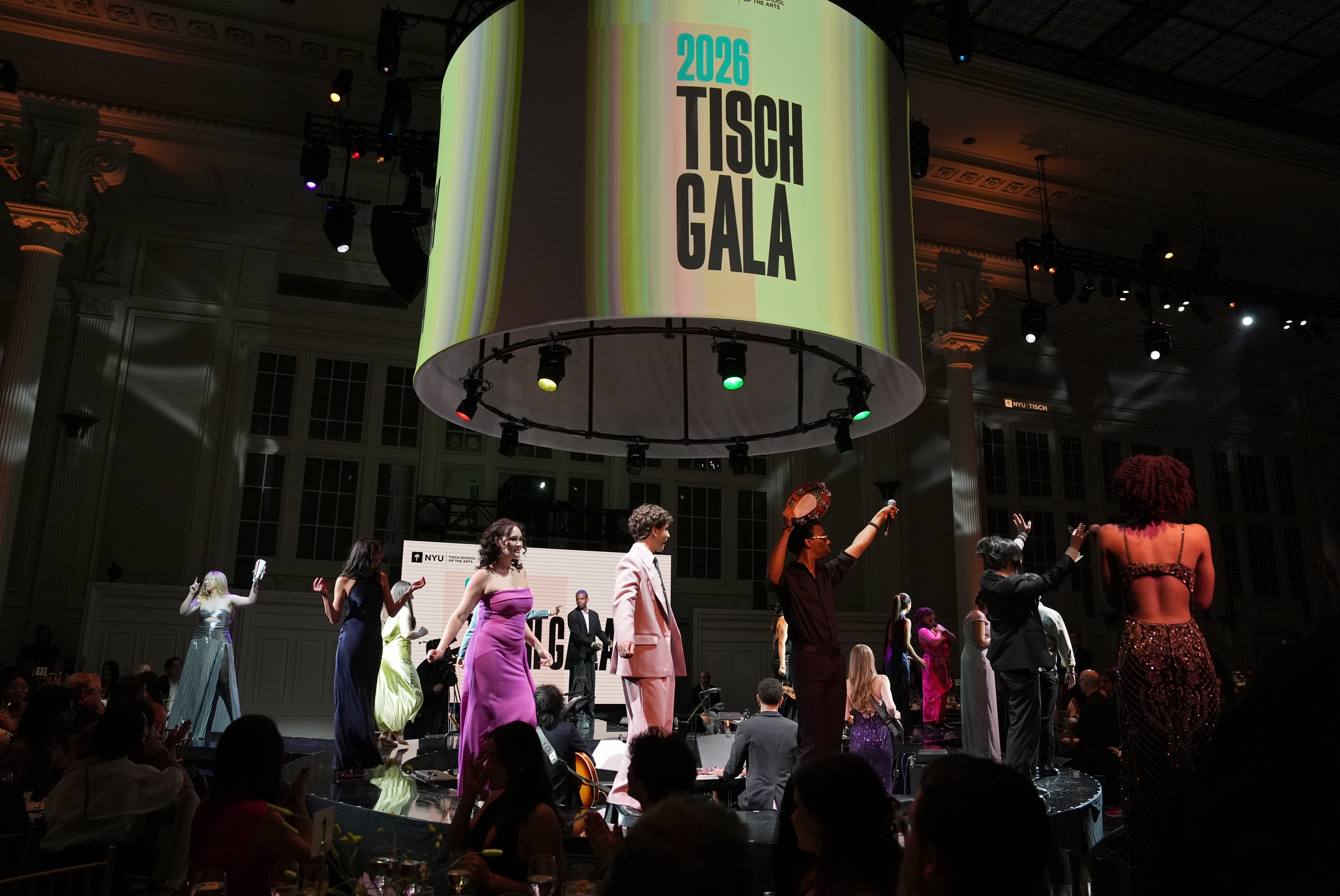 NEW YORK, NY - APRIL 13: The NYU N'Harmonics attends Tisch Gala 2026 at Cipriani South Street on April 13, 2026 in New York. (Photo by Patrick McMullan/PMC) *** Local Caption *** The NYU N'Harmonics