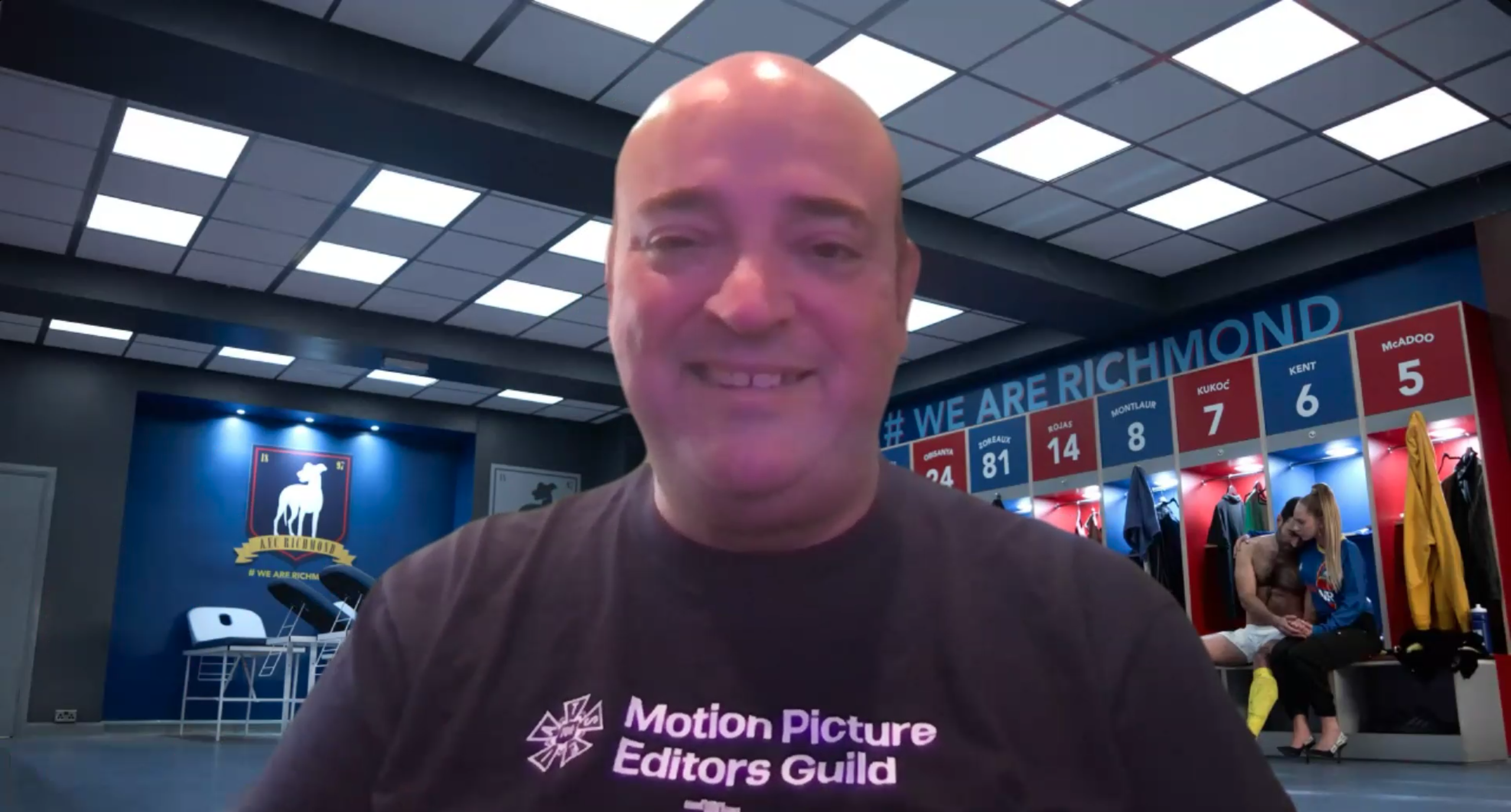 A.J. Catoline in the 'Ted Lasso' Locker Room