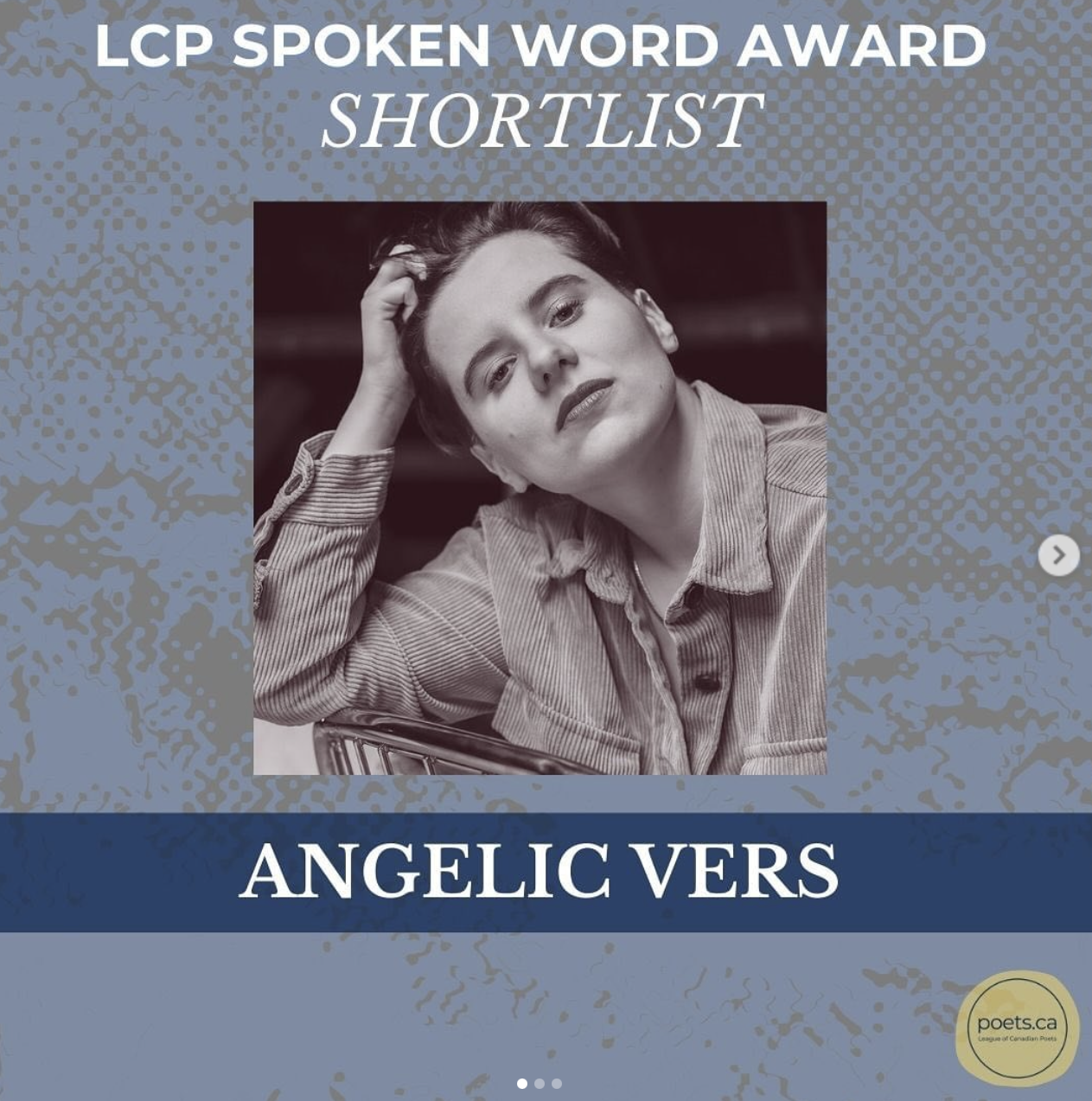 Angelic Goldsky's portrait for the LCP Spoken Word Award Shortlist