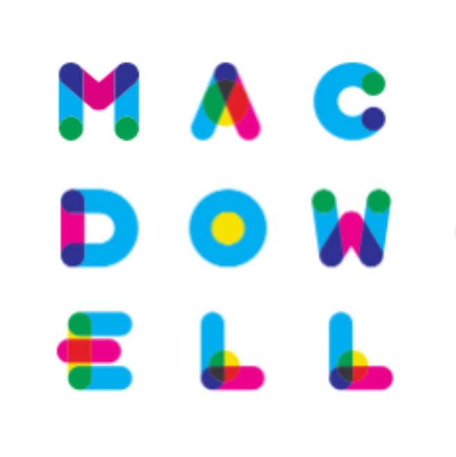 Macdowell logo, multiculored letters 
