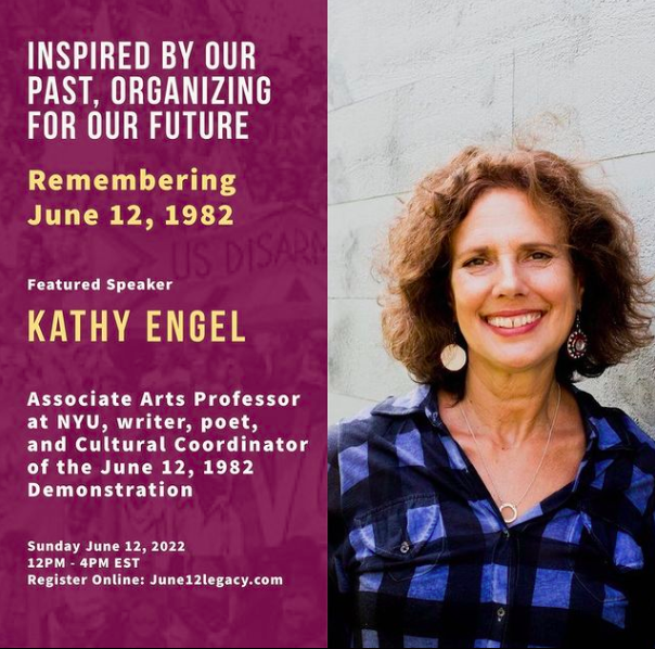 kathy engel featured speaker June 12 legacy project poster 