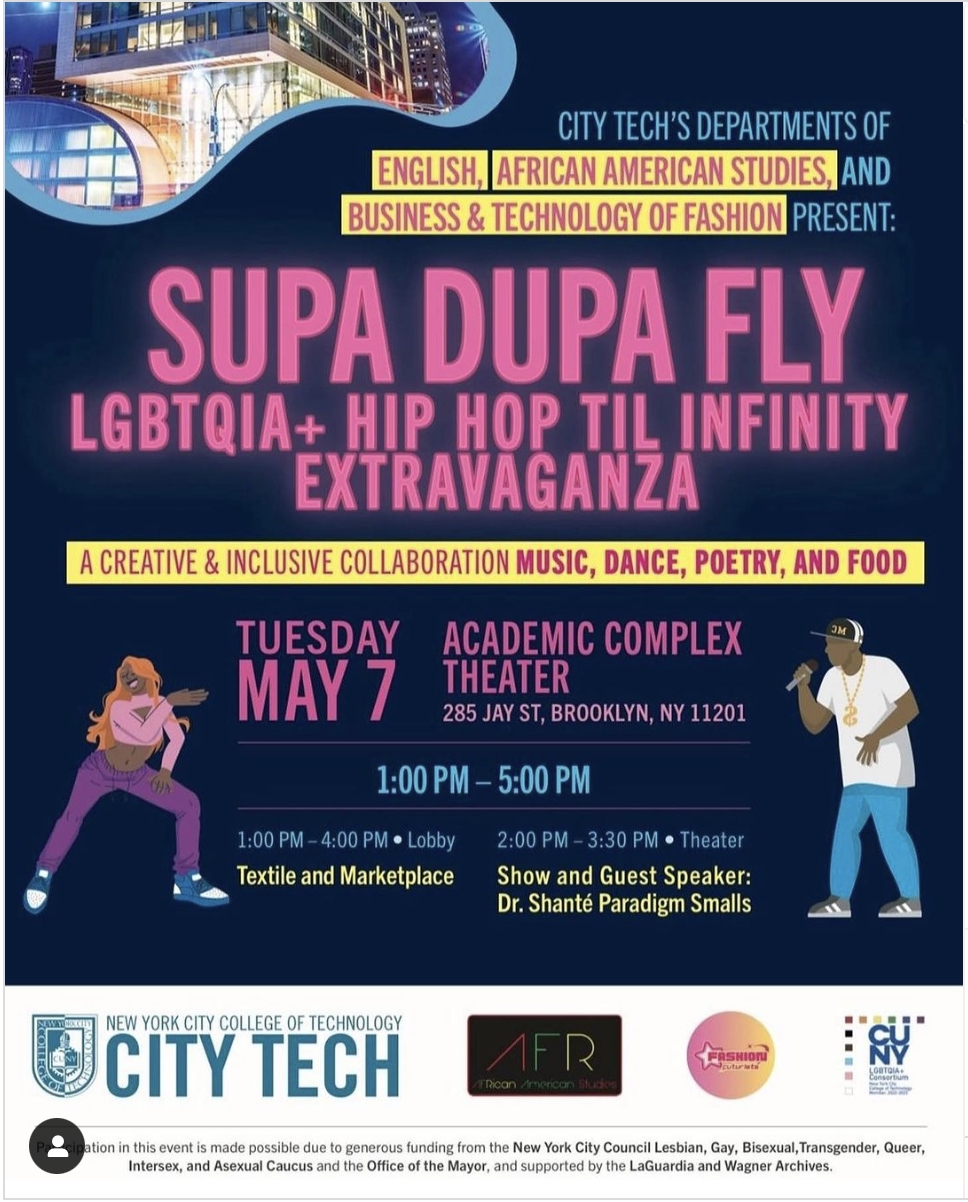 Poster for Supa Dupa Fly: LGBTQIA+ Hip Hop Til Infinity Extravaganza