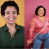 Headshot images of Lily Lipman (Tisch Drama ‘18) and Makenzie Gomez (Creative Adaptations). Lily is smiling with a yellow background and Mackenzie is smiling with a pink background.