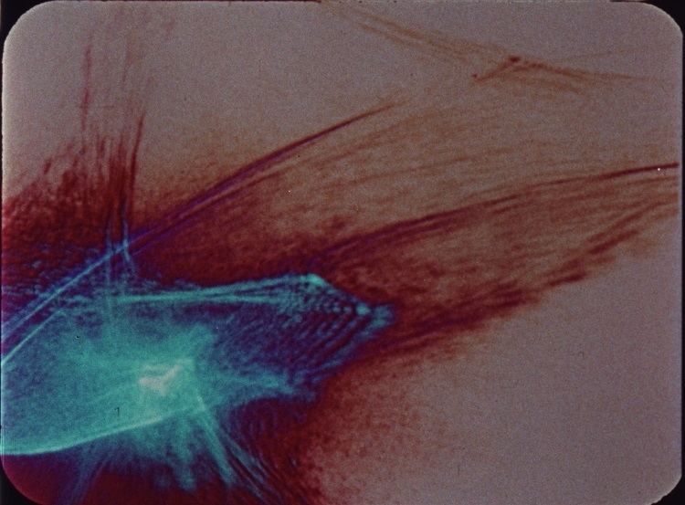 Still from "Laserimage" (1972) by Ivan Dryer