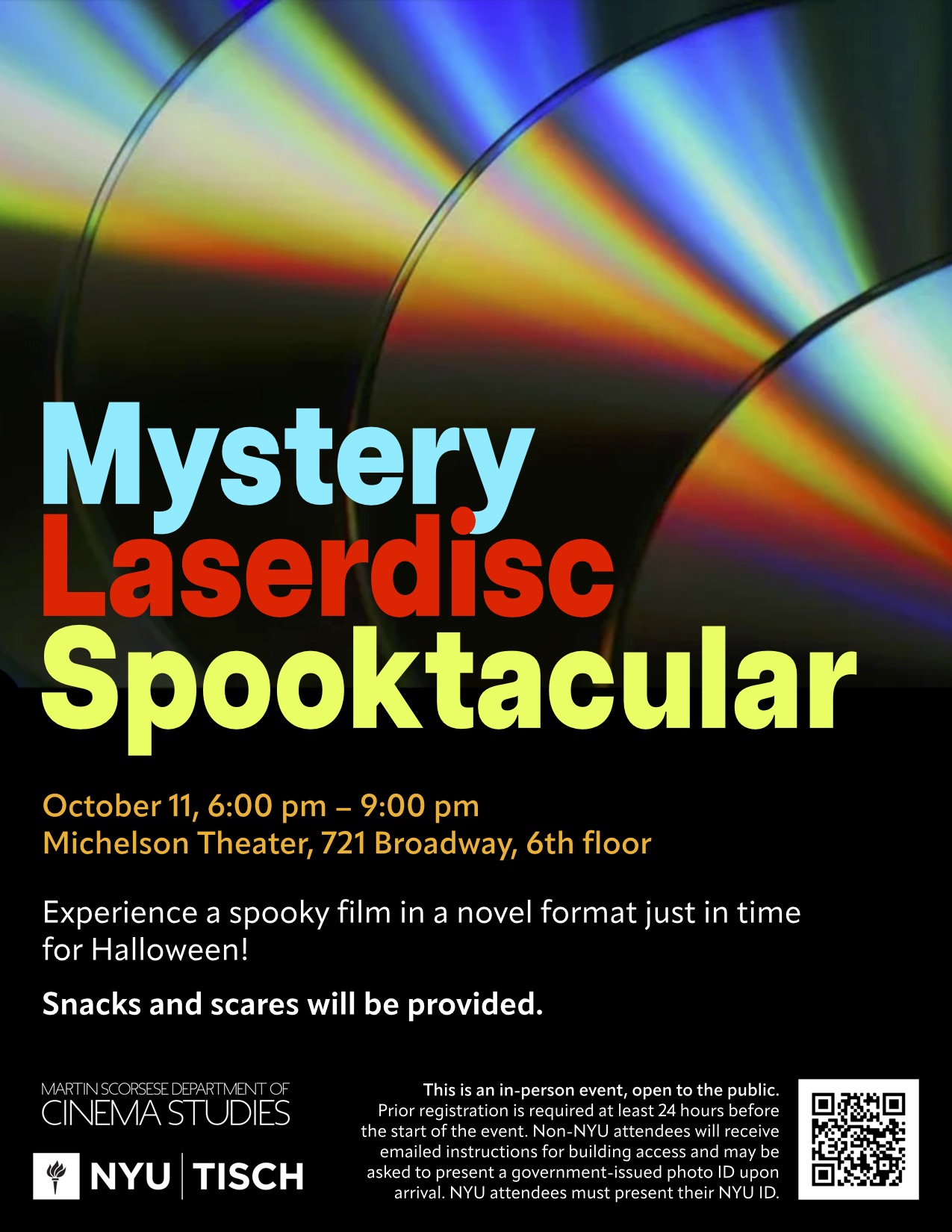 Flyer for Mysery Laserdisc Spooktacular