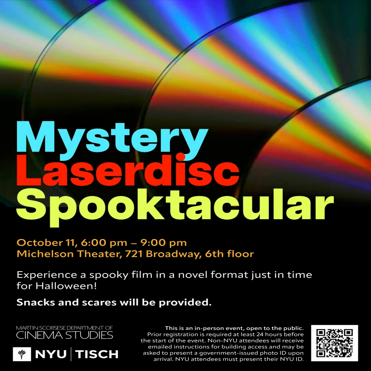 Flyer for Mysery Laserdisc Spooktacular