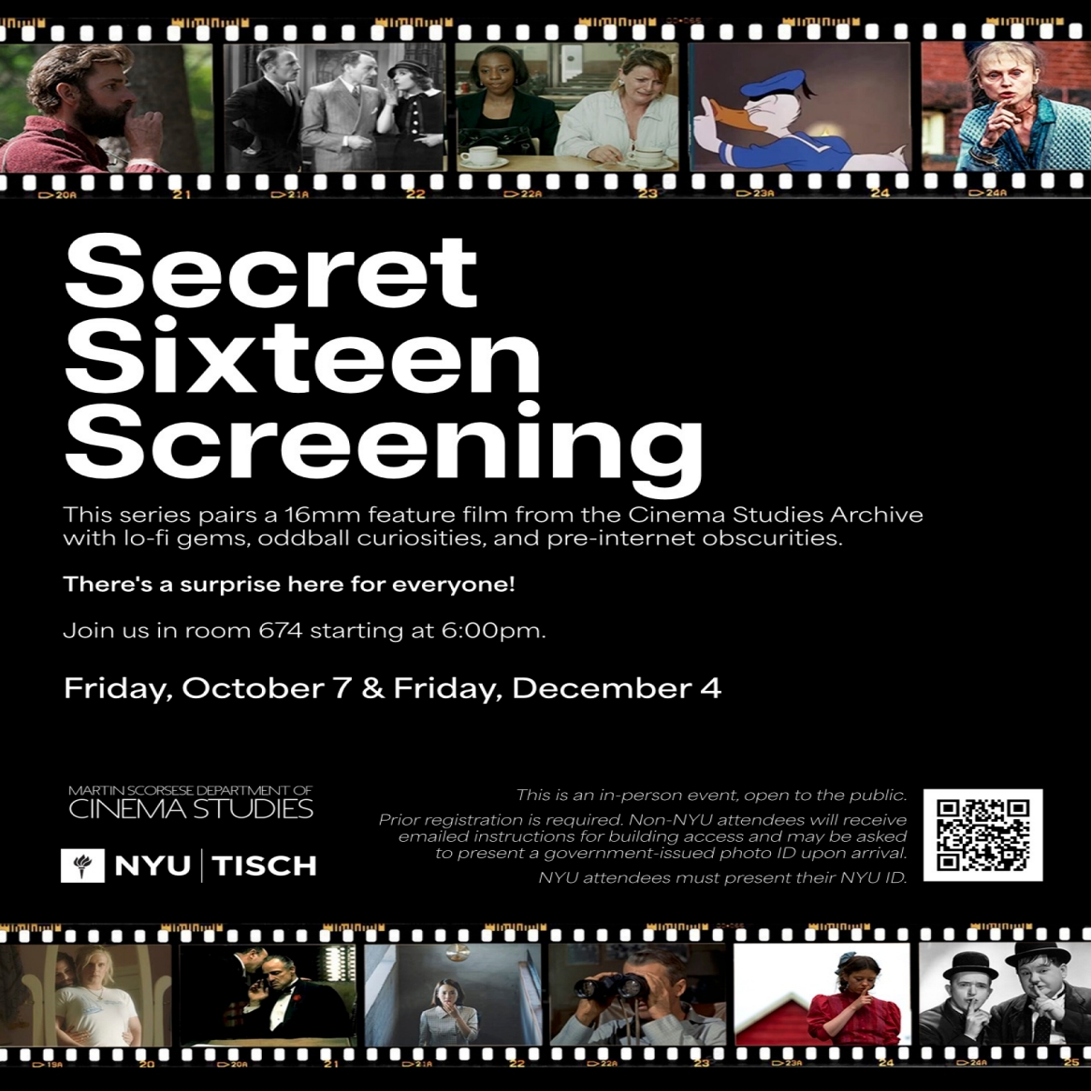 Poster for Secret Sixteen Screening