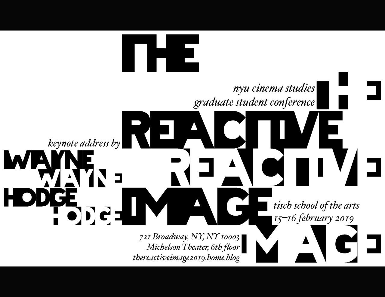 Poster for student conference, The Re/active Image