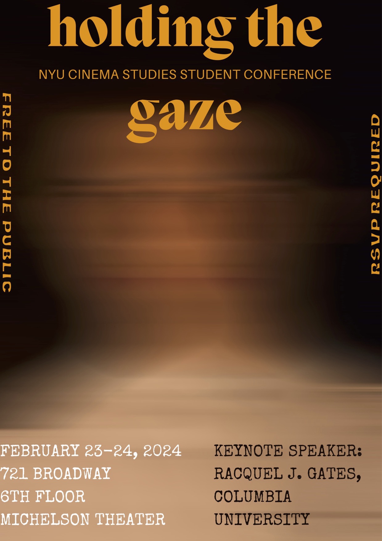 Poster for holding the gaze conference