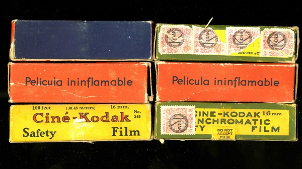 boxes of 16mm safety film