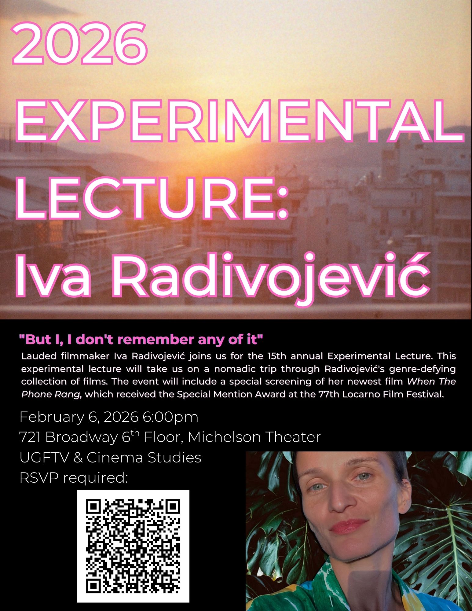 Flyer for Experimental Lecture