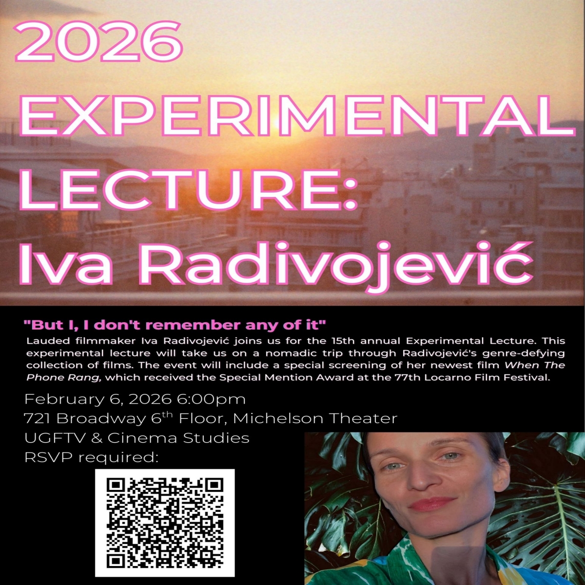 Flyer for Experimental Lecture