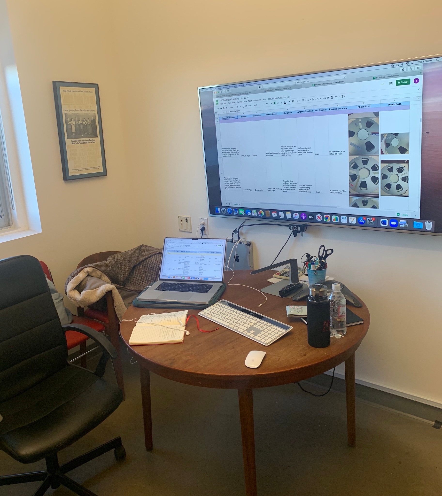 image of a desk and tv monitor