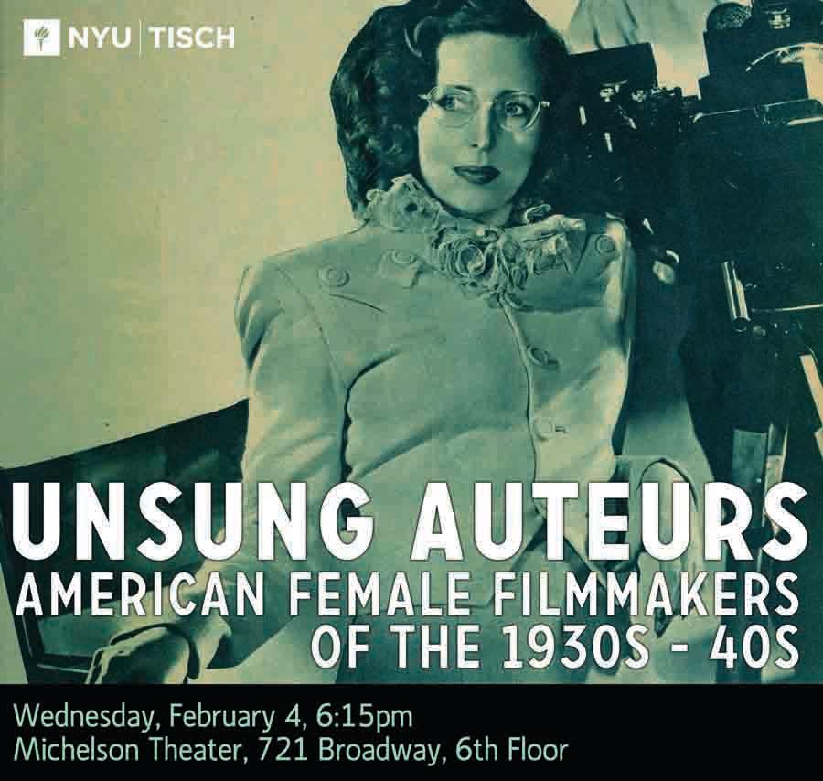 Unsung Auteurs: American Female Filmmakers of 1930s-1940s