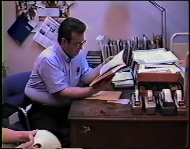 Professor William Simon in the Study Center in 1988