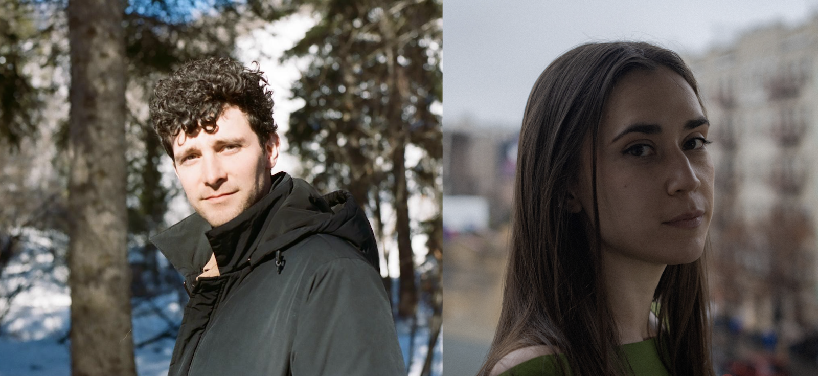 Headshots of David Rafailedes and Sara Crow