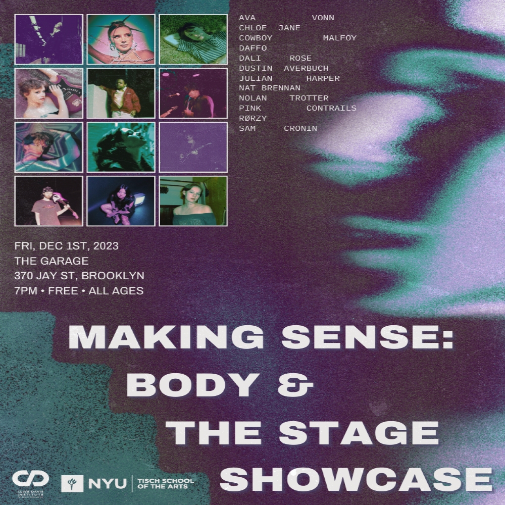 Making Sense: Body and The Stage Showcase Flyer