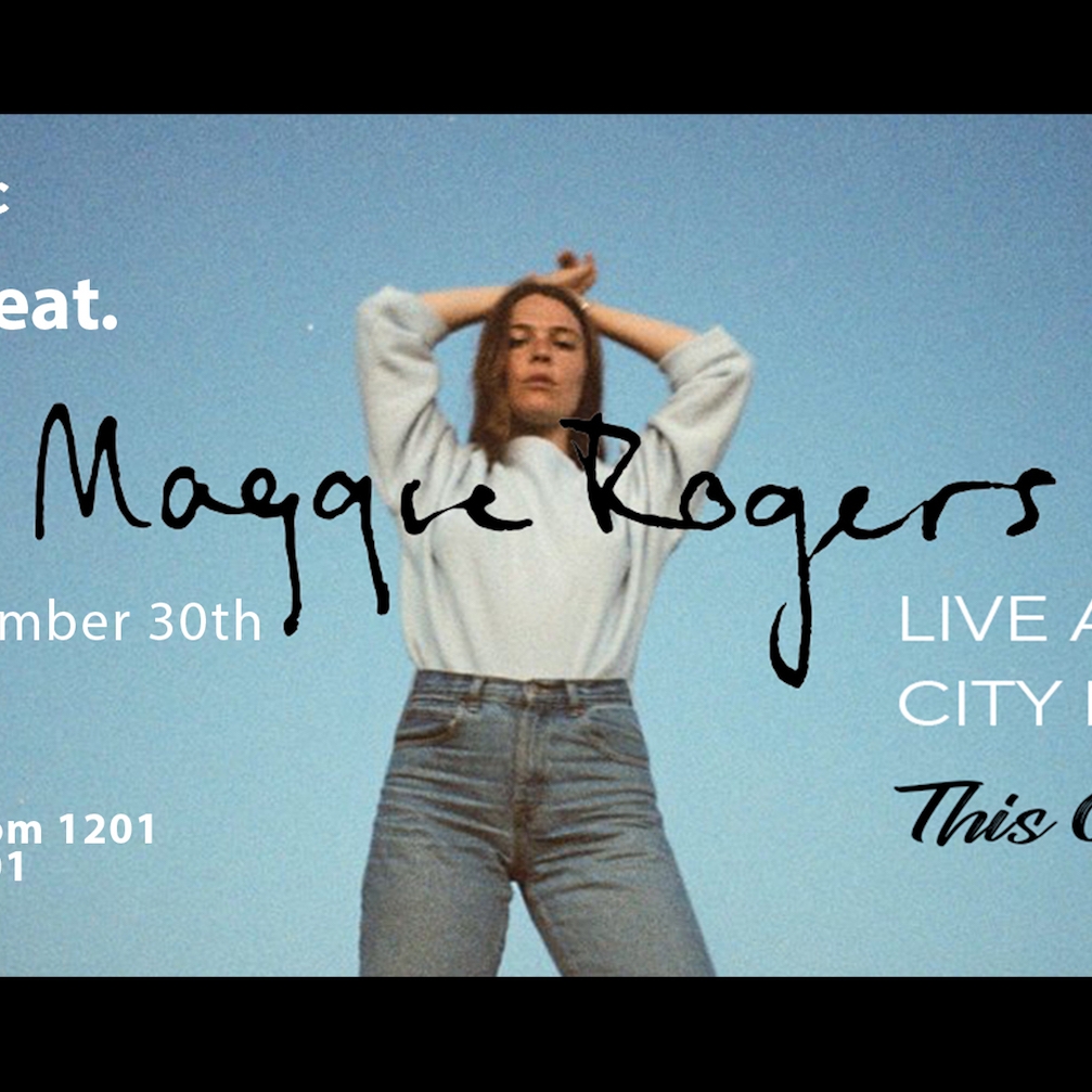 Flyer for ReMu Talks  Maggie Rogers event on 9/30/19