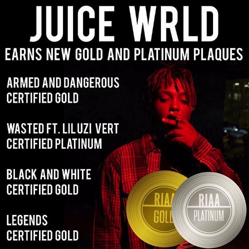 Juice Wrld’s LEGENDS receives gold certification